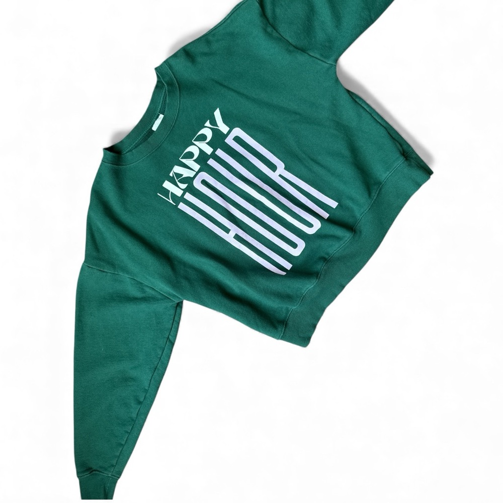 Anthropologie Maeve x Jordan Nickson Happy Hour Graphic Sweatshirt Size Medium - Picture 8 of 12